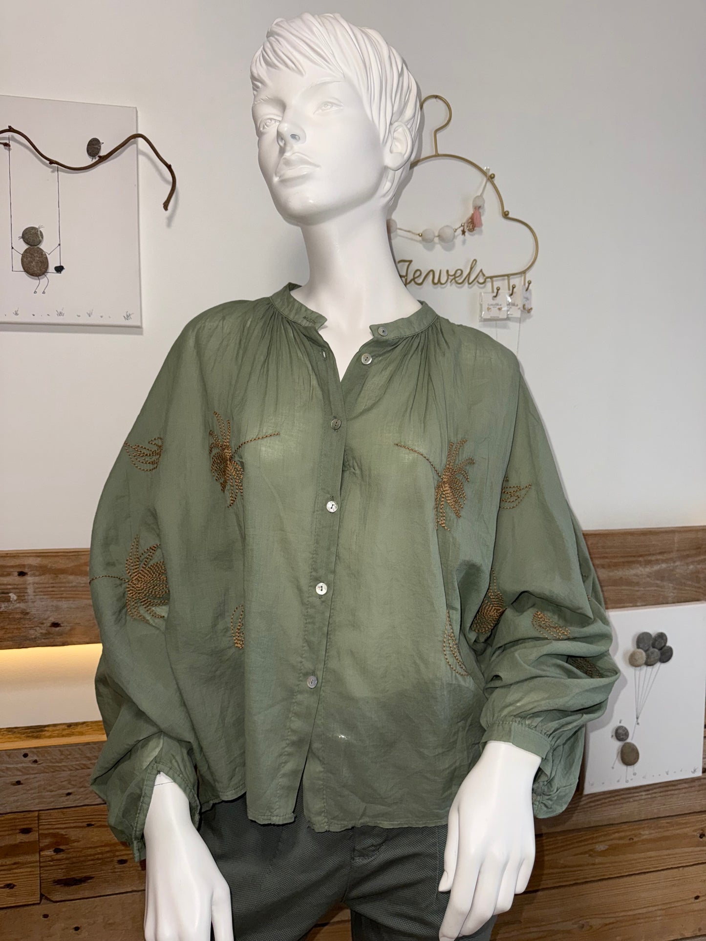 Chemise PAPILLON Kaki