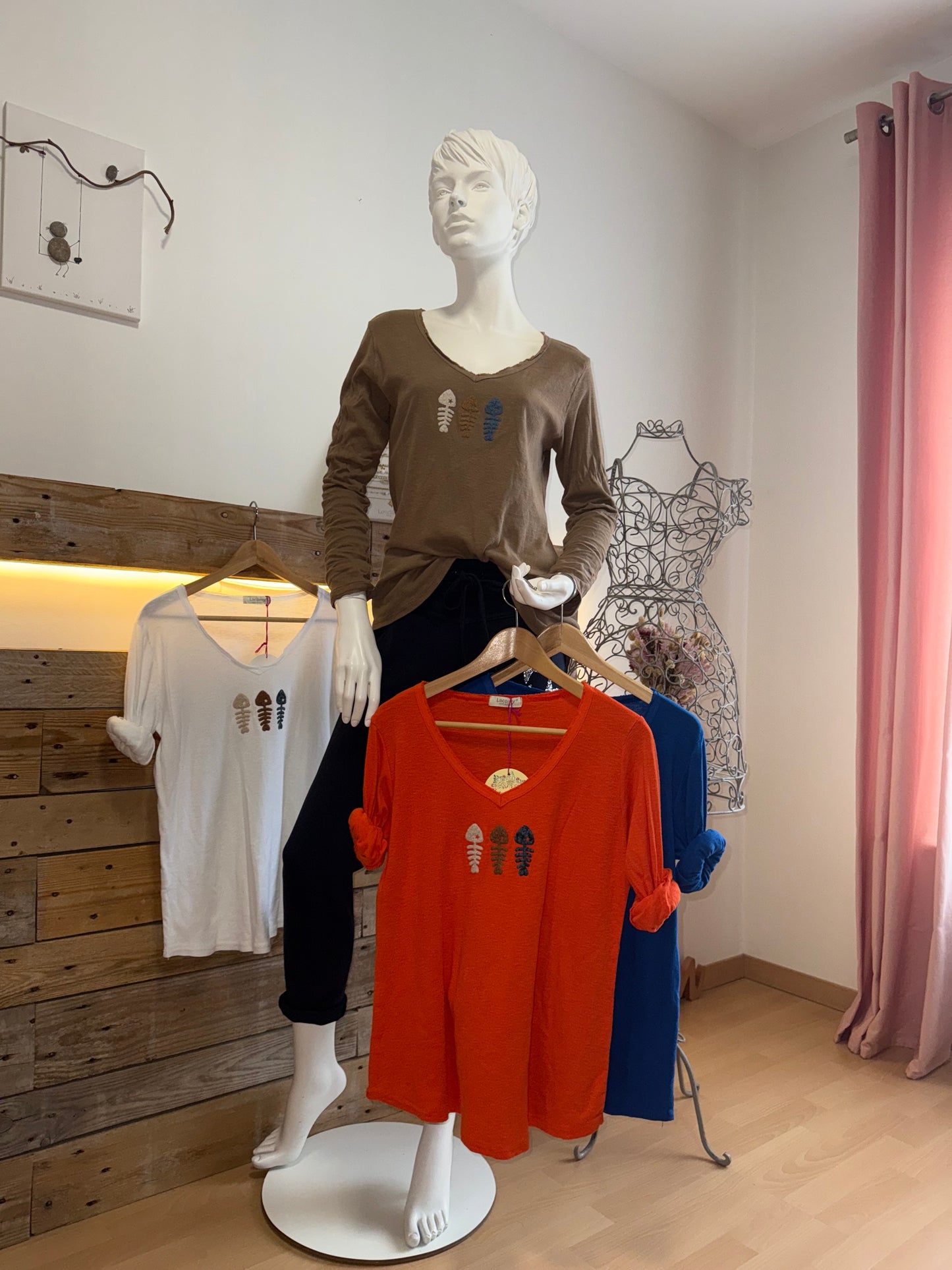 T-Shirt Orange manches longues 3 ARETES