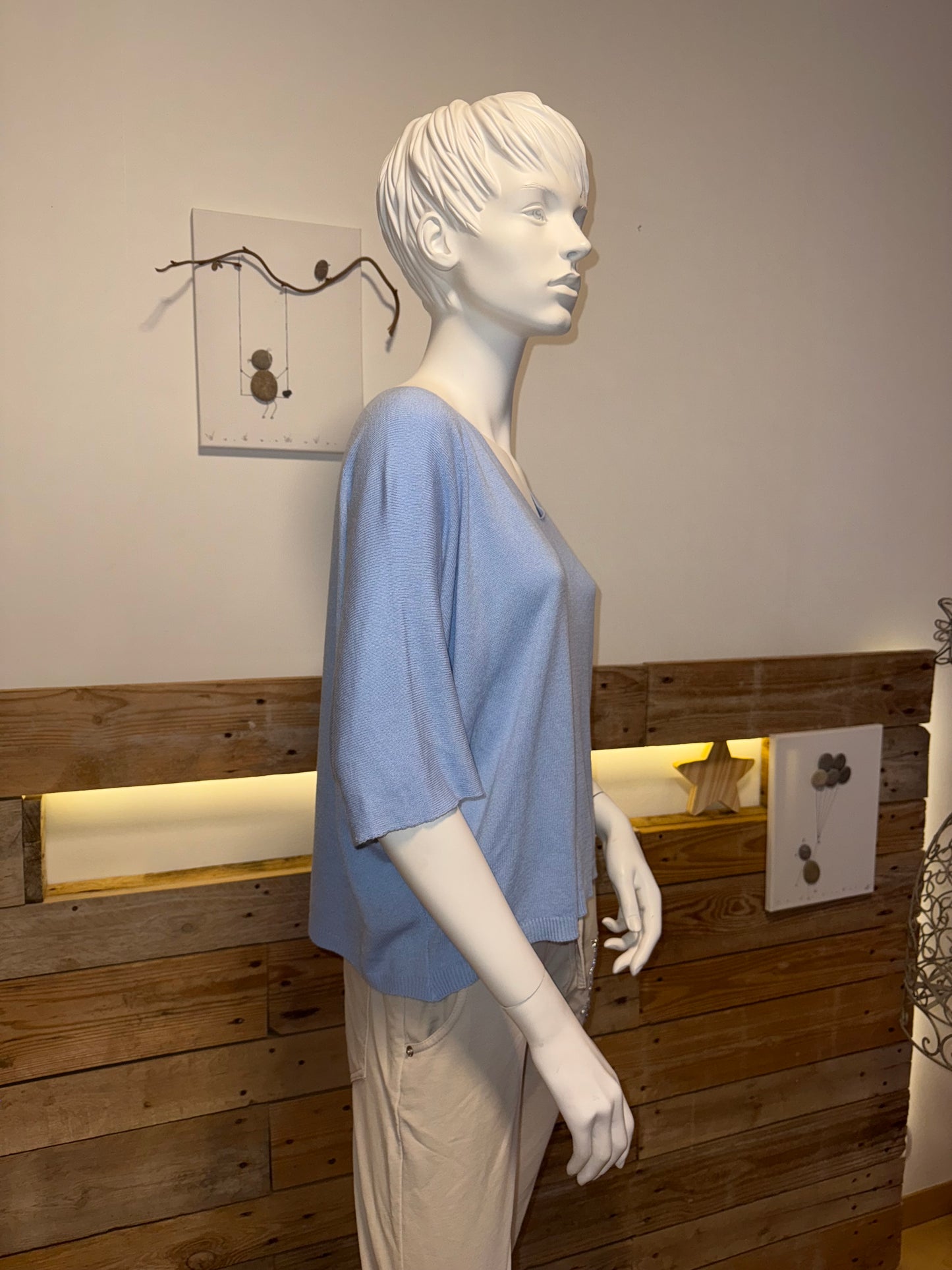 Pull HAPPY Bleu ciel