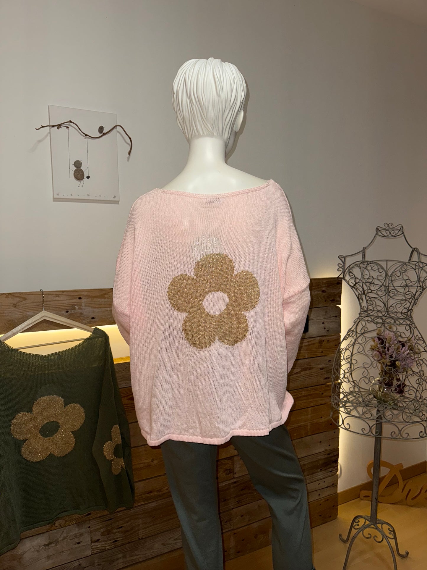 Pull FLEUR rose