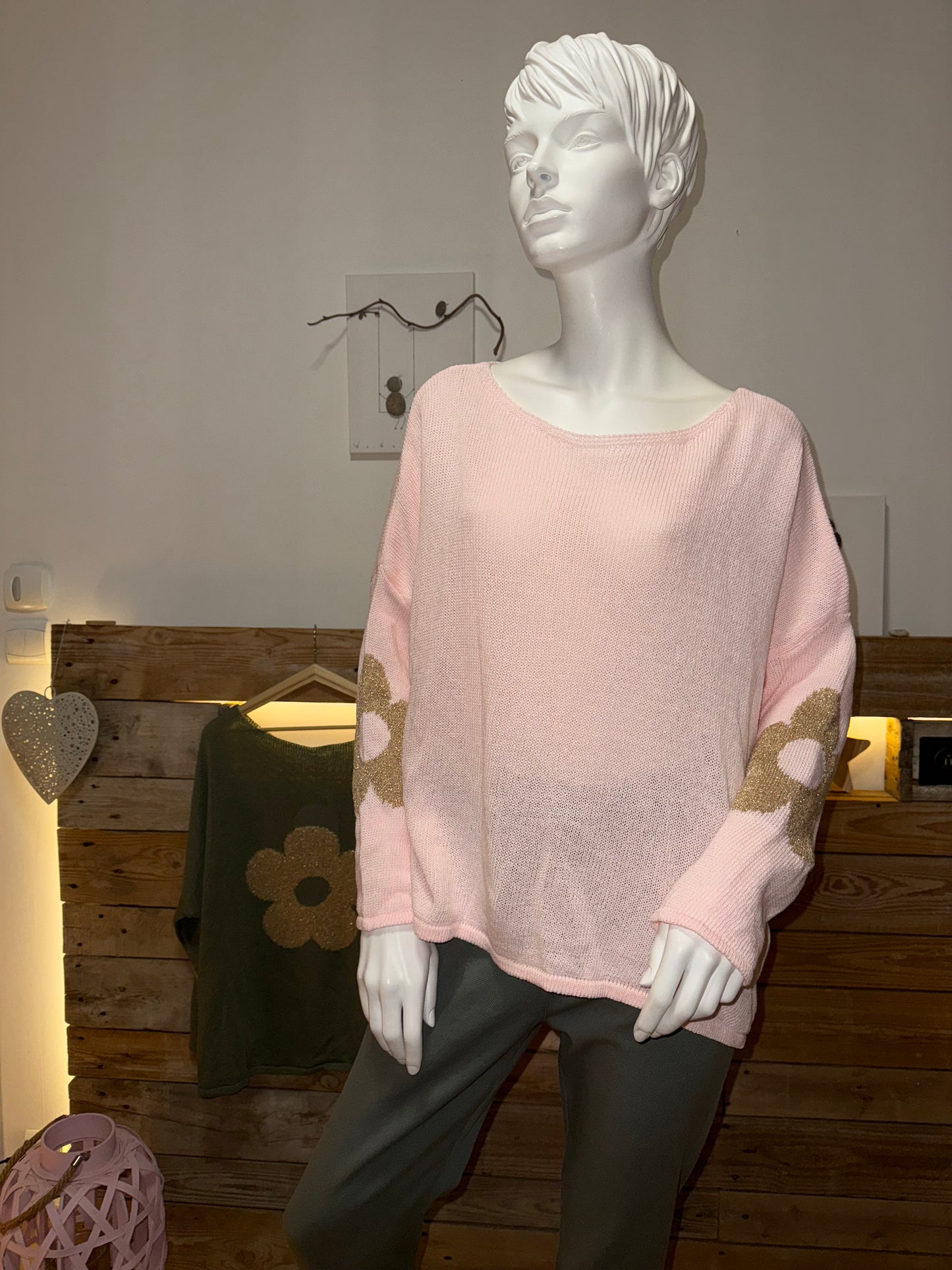 Pull FLEUR rose