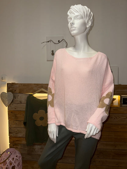 Pull FLEUR rose