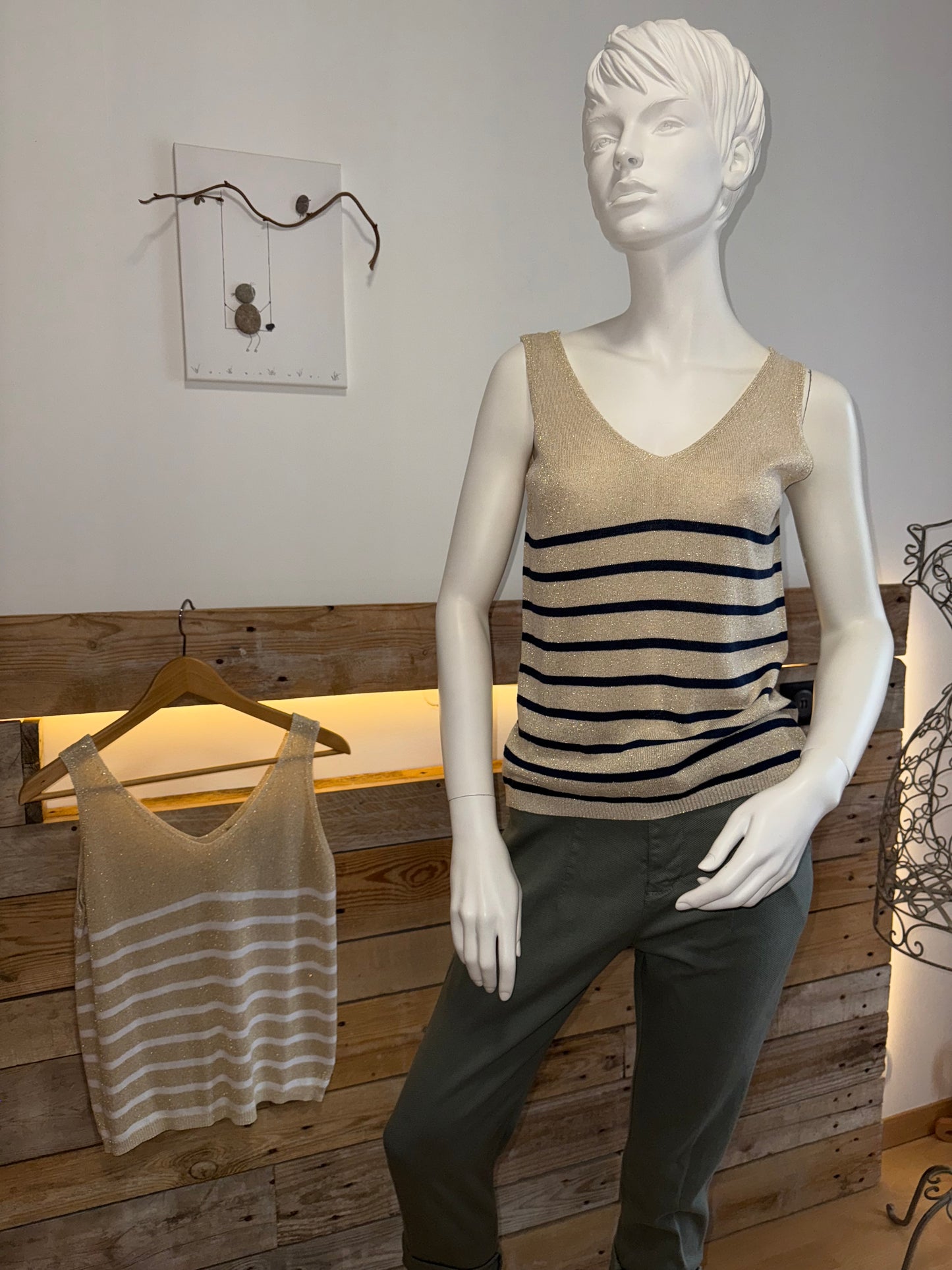 Top OCEAN rayé Bleu Marine