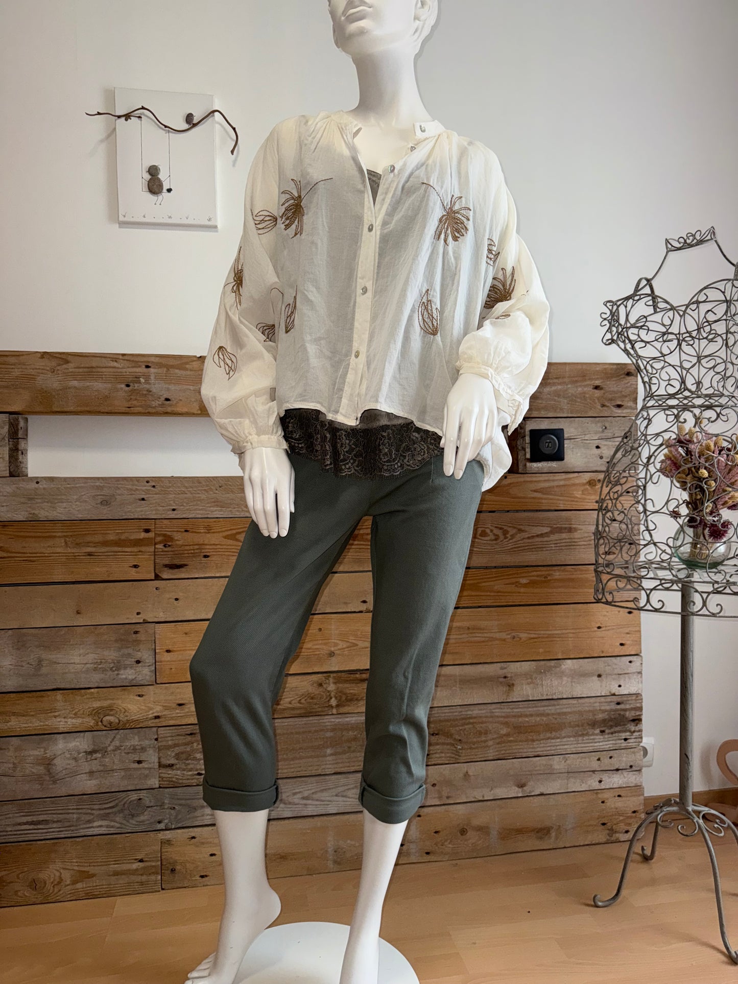 Pantalon TWEEDY Kaki